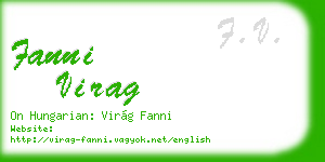 fanni virag business card