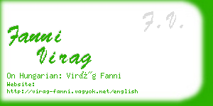 fanni virag business card